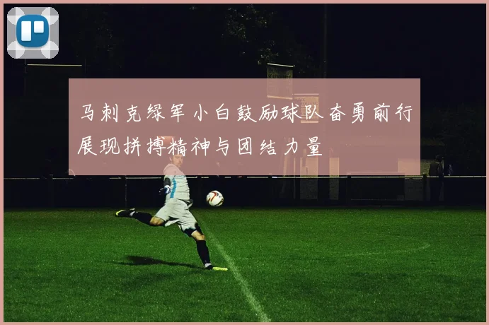 马刺克绿军小白鼓励球队奋勇前行展现拼搏精神与团结力量